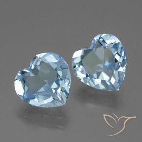 5.61 ct natürliche Swiss Blue Topas-Edelsteine, Herz, VVS