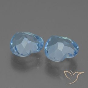 5.61 ct natürliche Swiss Blue Topas-Edelsteine, Herz, VVS