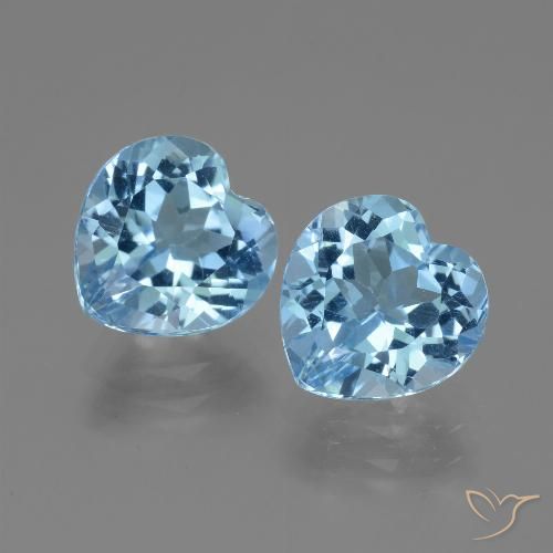 6.51ctw Natürlicher Himmerlblau Topas, Herz, VVS