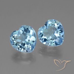 6.51 ct natürliche Himmerlblau Topas-Edelsteine, Herz, VVS