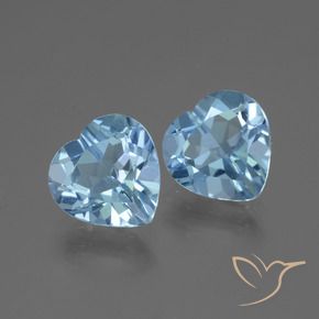 5.52 ct natürliche Himmerlblau Topas-Edelsteine, Herz, VVS