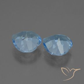 5.52 ct natürliche Himmerlblau Topas-Edelsteine, Herz, VVS
