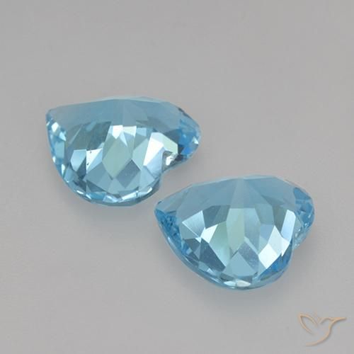 5.17 ct natürliche Swiss Blue Topas-Edelsteine, Herz, VVS-VS