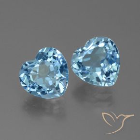 6.30 ct natürliche Swiss Blue Topas-Edelsteine, Herz, VVS