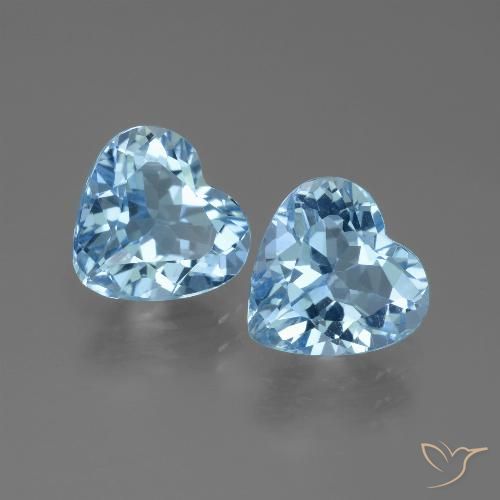 5.44ctw Natürlicher Swiss Blue Topas, Herz, VVS