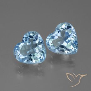 5.44 ct natürliche Swiss Blue Topas-Edelsteine, Herz, VVS