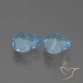 5.44 ct natürliche Swiss Blue Topas-Edelsteine, Herz, VVS