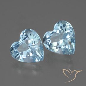 6.27 ct natürliche Himmerlblau Topas-Edelsteine, Herz, VVS-VS