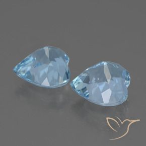 6.27 ct natürliche Himmerlblau Topas-Edelsteine, Herz, VVS-VS
