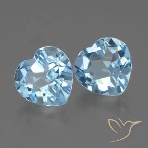 5.63 ct natürliche Himmerlblau Topas-Edelsteine, Herz, VVS