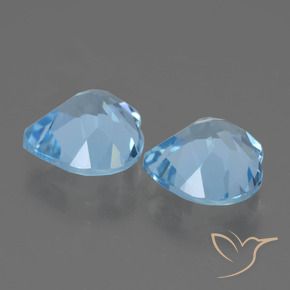 5.63 ct natürliche Himmerlblau Topas-Edelsteine, Herz, VVS