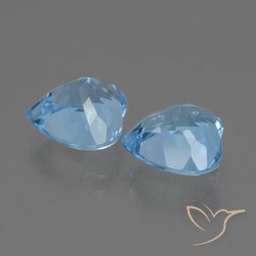 6.47 ct natürliche Himmerlblau Topas-Edelsteine, Herz, VVS-VS