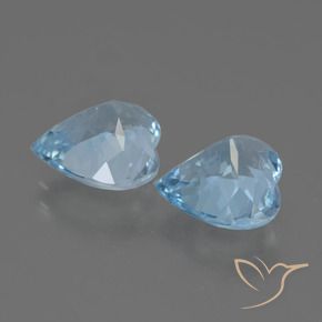 5.69 ct natürliche Himmerlblau Topas-Edelsteine, Herz, VS
