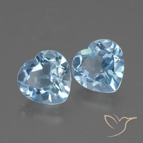 5.69 ct natürliche Swiss Blue Topas-Edelsteine, Herz, VVS