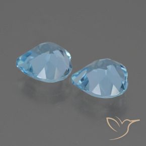 5.69 ct natürliche Swiss Blue Topas-Edelsteine, Herz, VVS