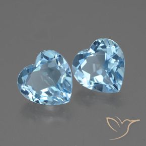 5.91 ct natürliche Himmerlblau Topas-Edelsteine, Herz, VVS