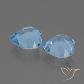 5.91 ct natürliche Himmerlblau Topas-Edelsteine, Herz, VVS