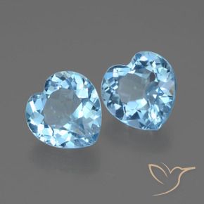 6.06 ct natürliche Himmerlblau Topas-Edelsteine, Herz, VVS