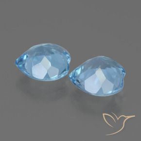 6.06 ct natürliche Himmerlblau Topas-Edelsteine, Herz, VVS