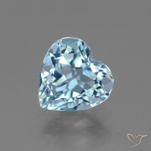 2.83ct Natürlicher Himmerlblau Topas, Herz, VVS