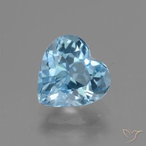 3.22ct Natürlicher Swiss Blue Topas, Herz, VVS