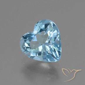 9,17 ctw natürlicher Swiss Blue Topas, Herz, VVS