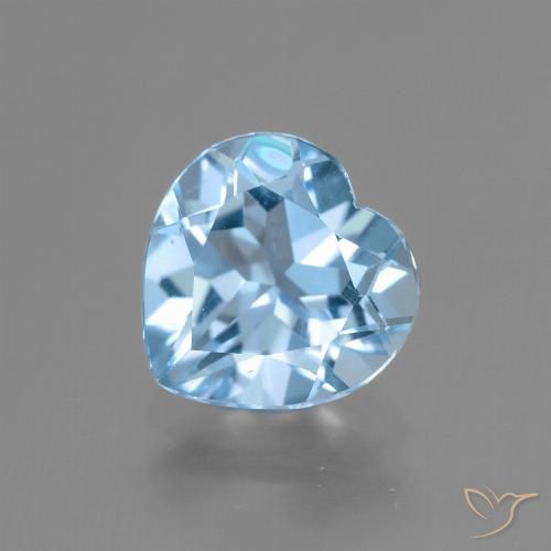 2.90ct Natürlicher Himmerlblau Topas, Herz, VVS