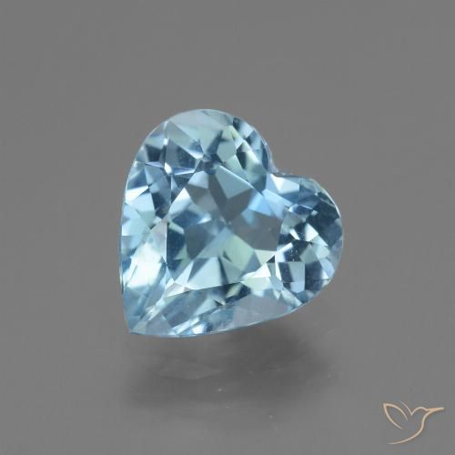 2.91ct Natürlicher Himmerlblau Topas, Herz, VVS