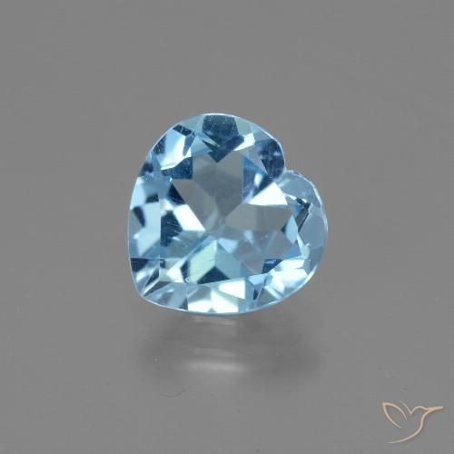 2.84ct Natürlicher Himmerlblau Topas, Herz, VS
