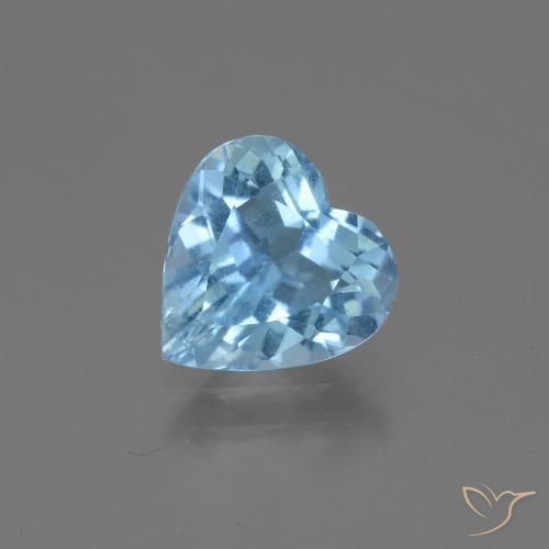 2.63ct Natürlicher Himmerlblau Topas, Herz, VS