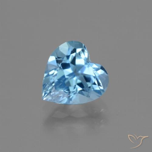 2.67ct Natürlicher Swiss Blue Topas, Herz, VS