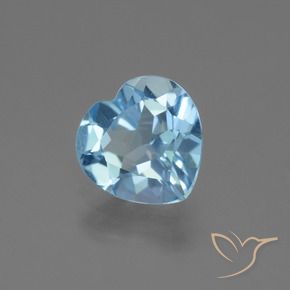 9,17 ctw natürlicher Himmerlblau Topas, Herz, VVS