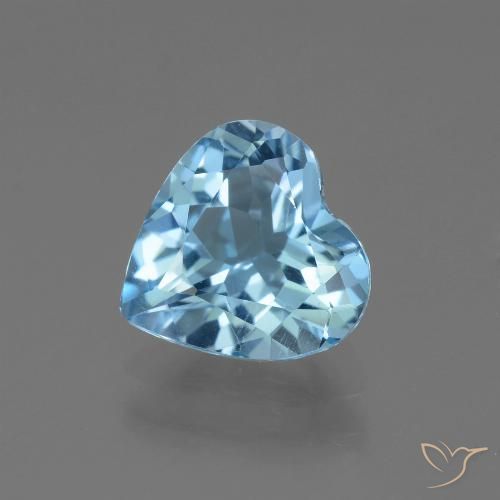 2.44ct Natürlicher Himmerlblau Topas, Herz, VVS