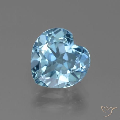 3.11ct Natürlicher Himmerlblau Topas, Herz, VVS