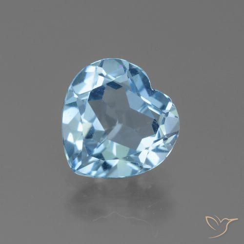 2.72ct Natürlicher Himmerlblau Topas, Herz, VVS