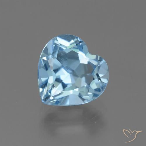 3.08ct Natürlicher Himmerlblau Topas, Herz, VVS