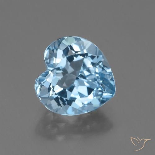 3.19ct Natürlicher Himmerlblau Topas, Herz, VVS