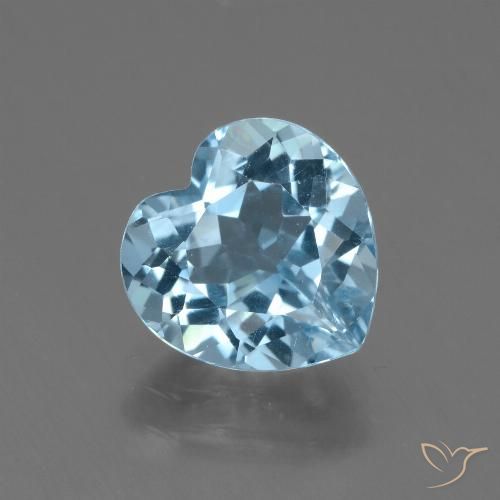 3.11ct Natürlicher Swiss Blue Topas, Herz, VVS