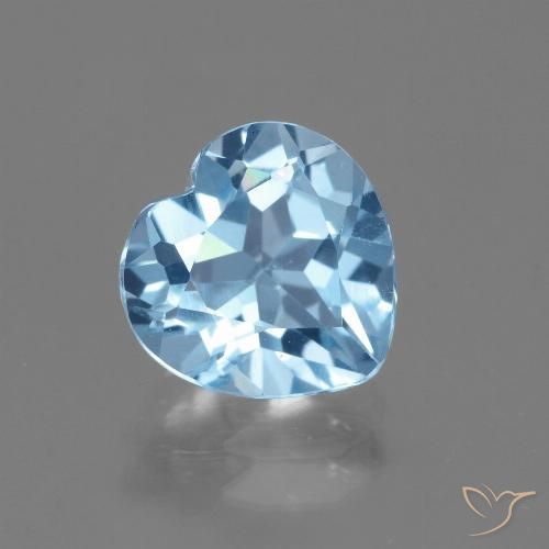 3.01ct Natürlicher Himmerlblau Topas, Herz, VVS