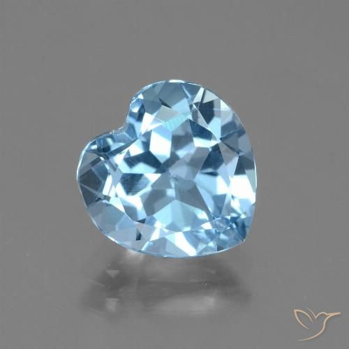 2.94ct Natürlicher Himmerlblau Topas, Herz, VVS