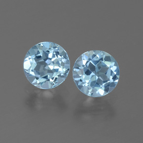 1,97 ct natürliche blauer Topas-Edelsteine, Rundschliff, VVS-VS