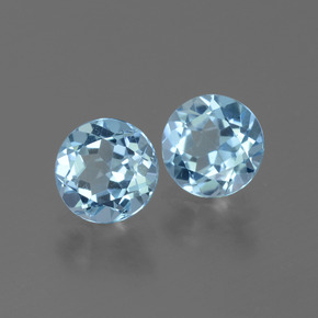 1,97 ct natürliche blauer Topas-Edelsteine, Rundschliff, VVS-VS