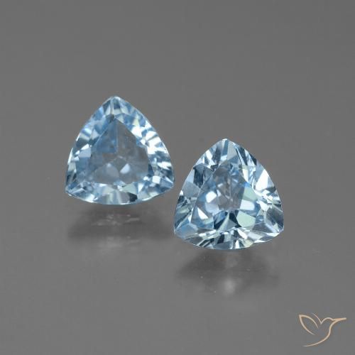 2.54ctw Natürlicher Himmerlblau Topas, Trillion, VVS-VS