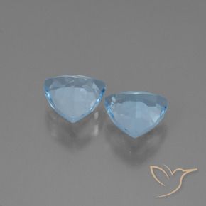 2.50 ct natürliche Swiss Blue Topas-Edelsteine, Trillion, VS