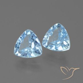 2.84 ct natürliche Swiss Blue Topas-Edelsteine, Trillion, VVS-VS