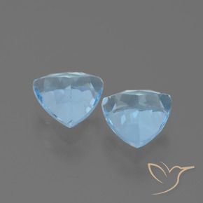 2.84 ct natürliche Swiss Blue Topas-Edelsteine, Trillion, VVS-VS