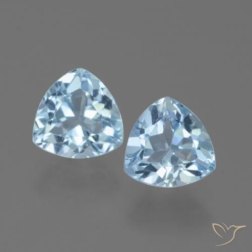 3.25ctw Natürlicher Swiss Blue Topas, Trillion, VVS-VS
