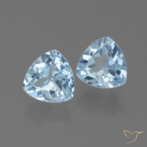 3.25 ct natürliche Swiss Blue Topas-Edelsteine, Trillion, VVS-VS