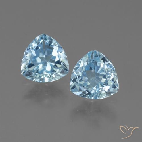 2.94ctw Natürlicher Swiss Blue Topas, Trillion, VVS-VS