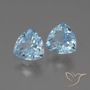 2.94 ct natürliche Swiss Blue Topas-Edelsteine, Trillion, VVS-VS